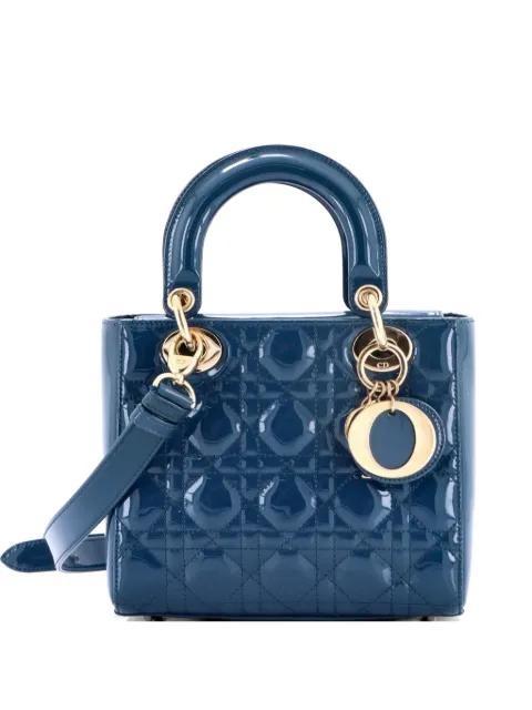 Lady Dior Bag Cannage Quilt Patent Small satchel by CHRISTIAN DIOR 