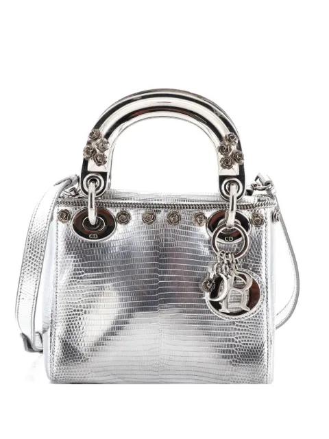 Lady Dior Bag Lizard with Metal Applique Mini satchel by CHRISTIAN DIOR 