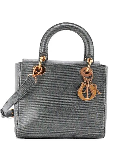 Lady Dior Bag Metallic Leather Medium crossbody bag by CHRISTIAN DIOR 