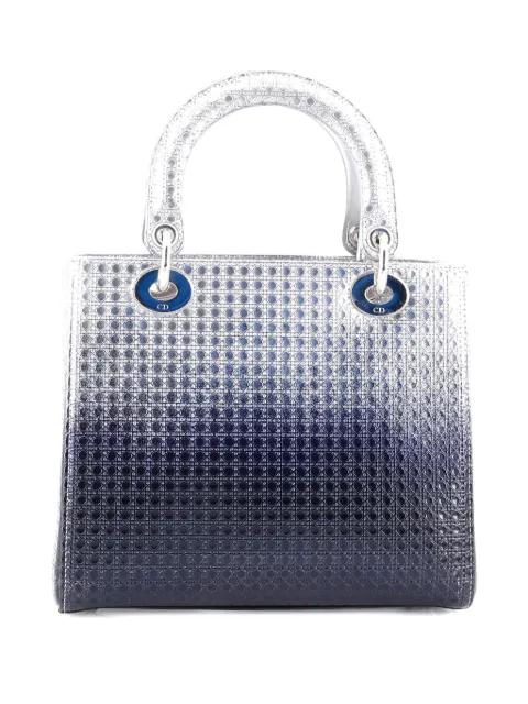 Lady Dior Bag Micro Cannage Ombre Metallic Calfskin Medium satchel by CHRISTIAN DIOR 