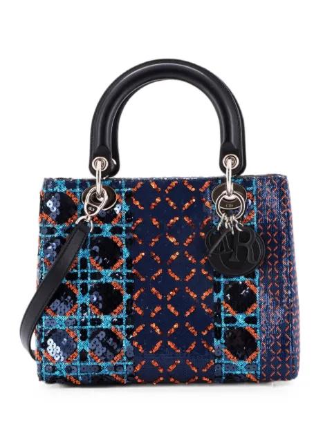 Lady Dior Bag Sequin Jacquard Medium satchel by CHRISTIAN DIOR 