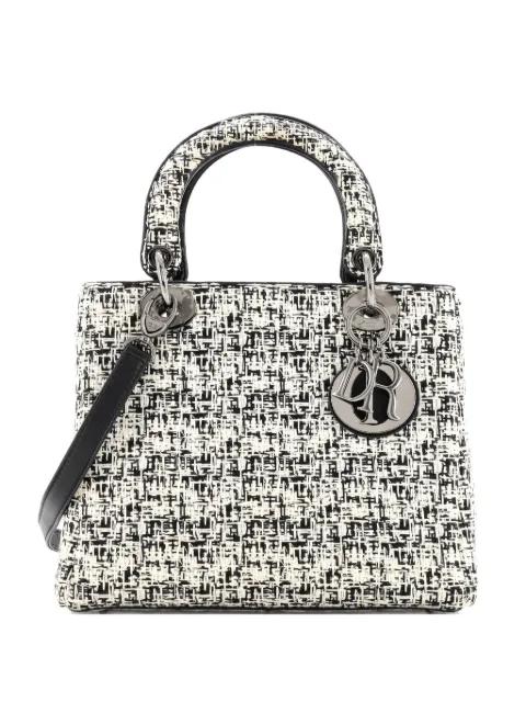 Lady Dior Bag Tweed Medium satchel by CHRISTIAN DIOR 