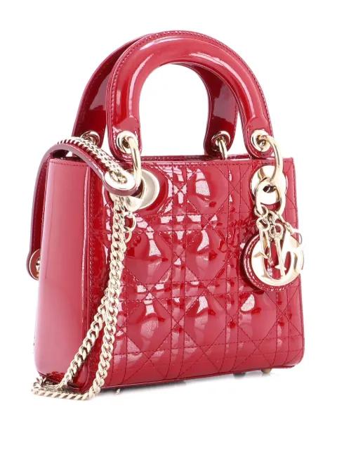 Lady Dior Chain Bag Cannage Quilt Patent Mini satchel by CHRISTIAN DIOR Lady Dior Chain Bag Cannage Quilt Patent Mini satchel by CHRISTIAN DIOR