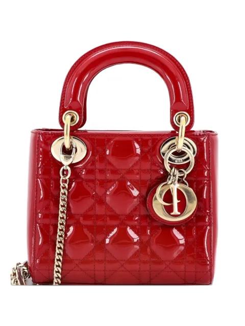 Lady Dior Chain Bag Cannage Quilt Patent Mini satchel by CHRISTIAN DIOR 