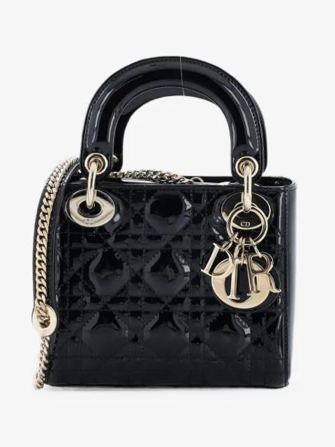 Lady Dior Chain Bag Cannage Quilt Patent Mini satchel by CHRISTIAN DIOR 
