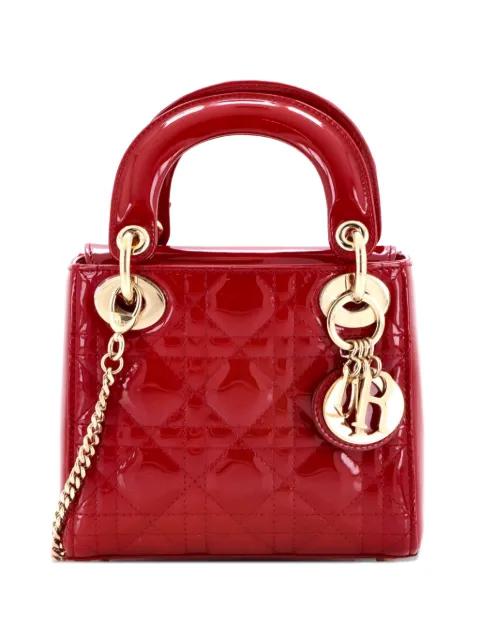 Lady Dior Chain Bag Cannage Quilt Patent Mini satchel by CHRISTIAN DIOR 