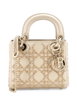 Lady Dior Chain Bag Crystal Embellished Cannage Quilt Leather Mini satchel by CHRISTIAN DIOR 