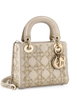 Lady Dior Chain Bag Crystal Embellished Cannage Quilt Leather Mini satchel by CHRISTIAN DIOR 