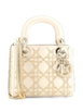 Lady Dior Chain Bag Crystal Embellished Cannage Quilt Leather Mini satchel by CHRISTIAN DIOR 