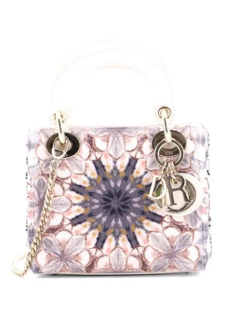 Lady Dior Chain Bag Embroidered Calfskin Mini satchel by CHRISTIAN DIOR 