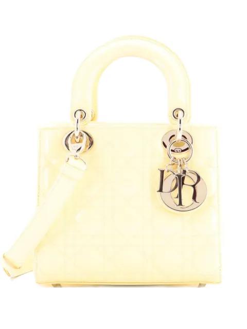 Lady Dior NM Bag Cannage Quilt Patent Small satchel by CHRISTIAN DIOR 