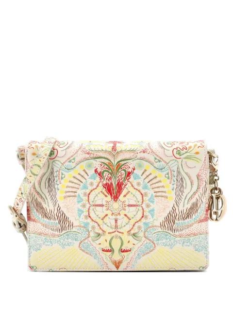Lady Dior Wallet on Chain Pouch Printed Leather crossbody bag by CHRISTIAN DIOR 