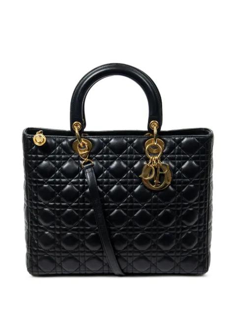 Lady Dior quilted shoulder bag by CHRISTIAN DIOR 