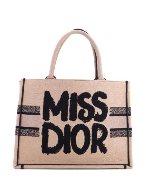 Miss Dior Book Embroidered Canvas Medium tote bag by CHRISTIAN DIOR 