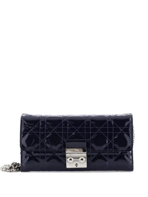 Miss Dior Croisiere Wallet on Chain Cannage Quilt Patent clutch bag by CHRISTIAN DIOR 
