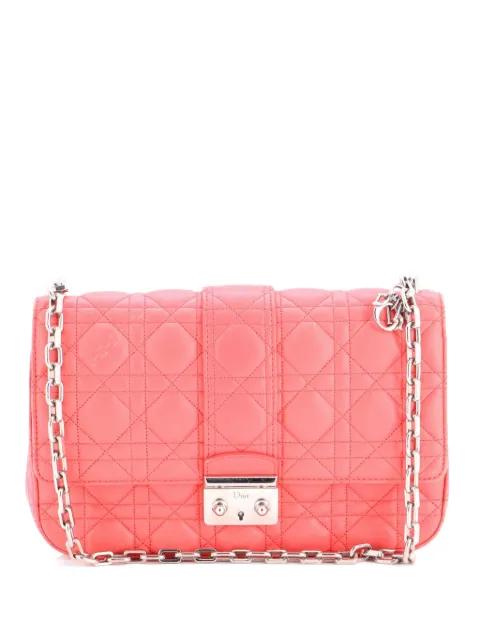 Miss Dior Flap Bag Cannage Quilt Lambskin Medium shoulder bag by CHRISTIAN DIOR 