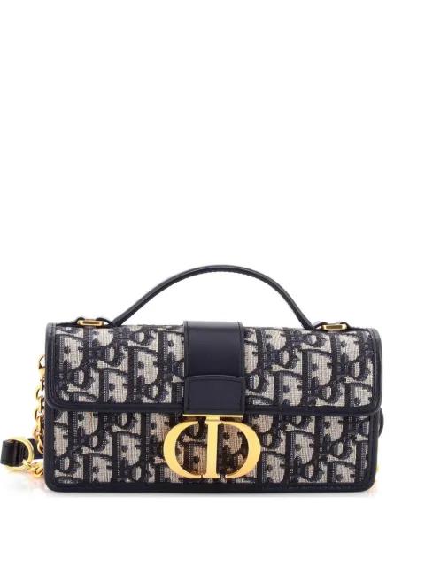 Miss Montaigne Top Handle Flap Bag Oblique Canvas Mini satchel by CHRISTIAN DIOR 