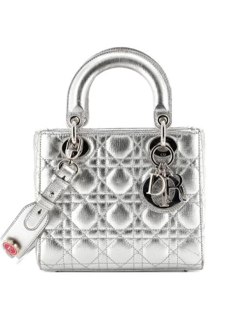 My ABCDior Lady Dior Bag Metallic Cannage Quilt Leather shoulder bag by CHRISTIAN DIOR 
