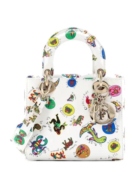 My ABCDior Lady Dior Bag Printed Leather Small satchel by CHRISTIAN DIOR 
