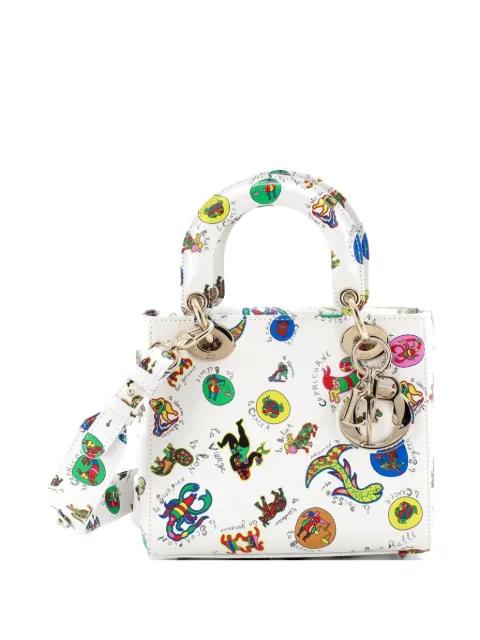 My ABCDior Lady Dior Bag Printed Leather Small satchel by CHRISTIAN DIOR 