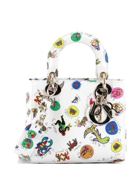 My ABCDior Lady Dior Bag Printed Leather Small satchel by CHRISTIAN DIOR 