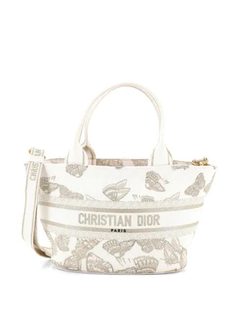 Panier Chapeau Bag Embroidered Canvas tote bag by CHRISTIAN DIOR 