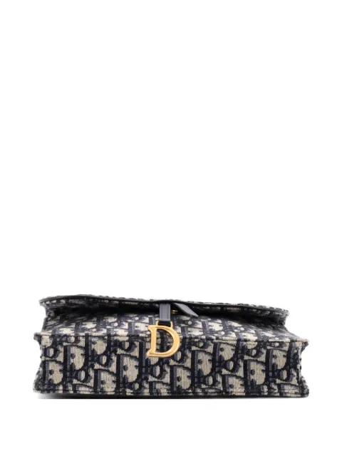 Saddle Chain Oblique Canvas clutch bag by CHRISTIAN DIOR 