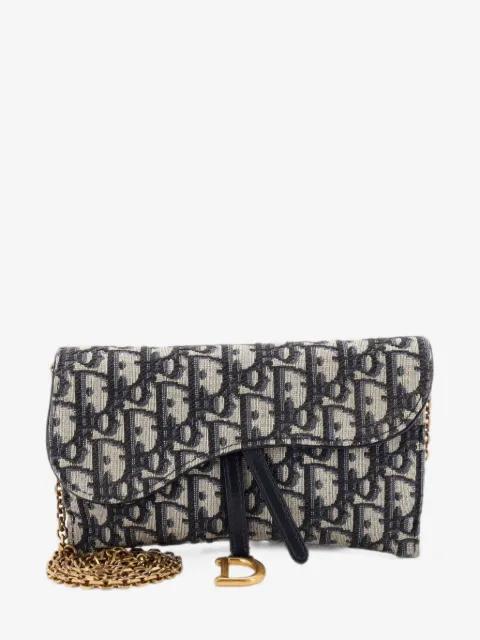 Saddle Chain Wallet Oblique Canvas crossbody bag by CHRISTIAN DIOR 