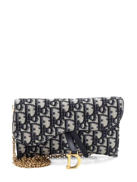 Saddle Chain Wallet Oblique Canvas crossbody bag by CHRISTIAN DIOR 
