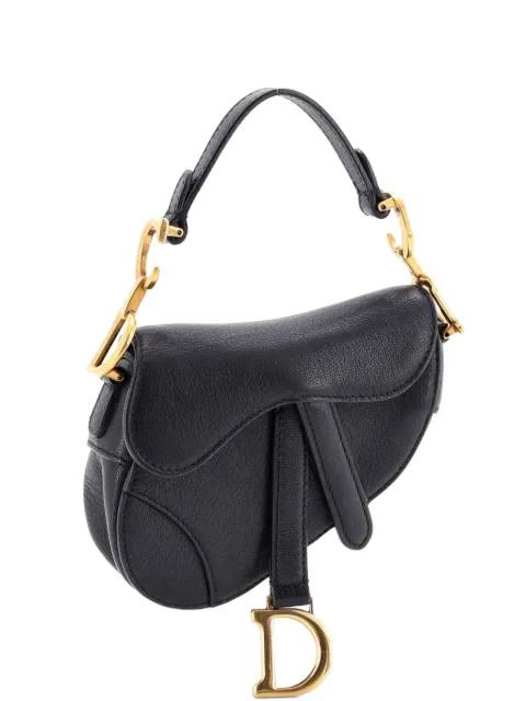 Saddle Handbag Leather Micro satchel by CHRISTIAN DIOR 