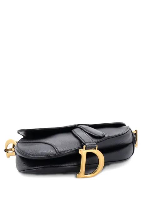 Saddle Handbag Leather Mini shoulder bag by CHRISTIAN DIOR 