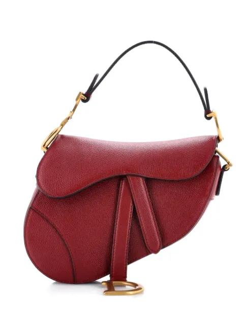 Saddle Handbag Leather Mini shoulder bag by CHRISTIAN DIOR 