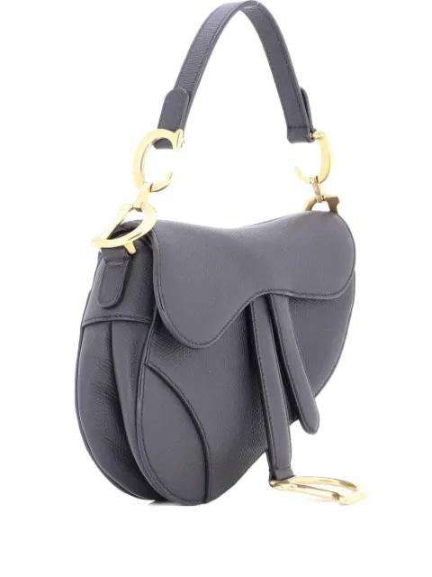 Saddle Handbag Leather Mini shoulder bag by CHRISTIAN DIOR 