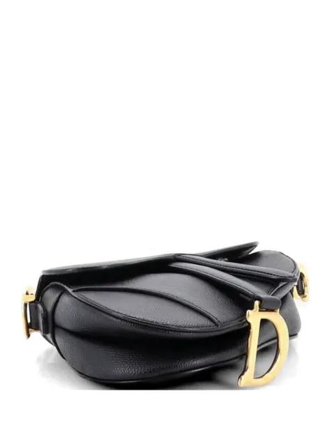 Saddle Handbag Leather Mini shoulder bag by CHRISTIAN DIOR 