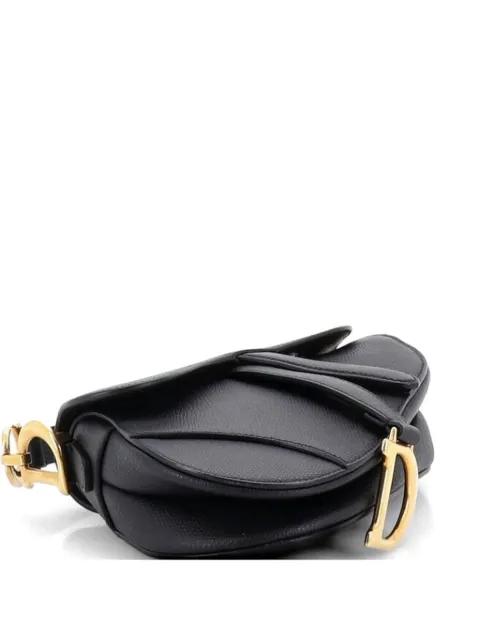 Saddle Handbag Leather Mini shoulder bag by CHRISTIAN DIOR 