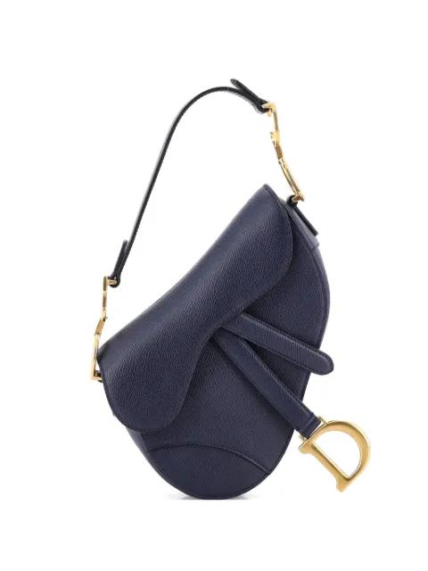 Saddle Handbag Leather Mini shoulder bag by CHRISTIAN DIOR 