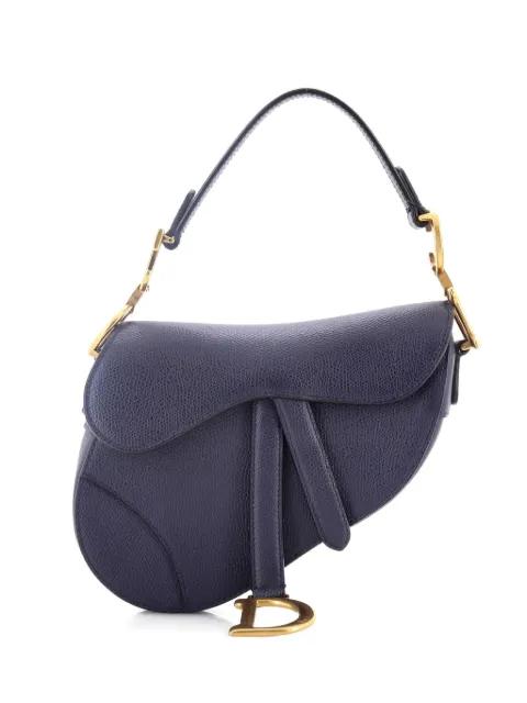 Saddle Handbag Leather Mini shoulder bag by CHRISTIAN DIOR 