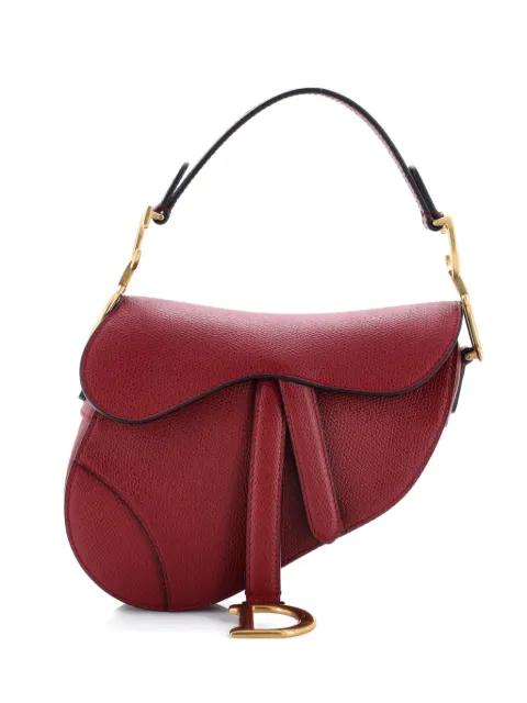 Saddle Handbag Leather Mini shoulder bag by CHRISTIAN DIOR 