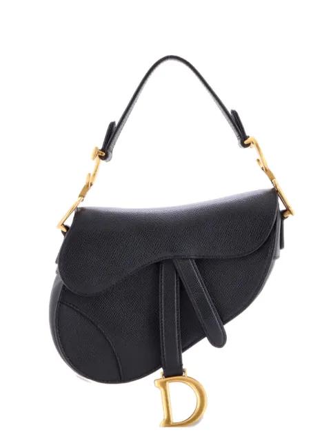 Saddle Handbag Leather Mini shoulder bag by CHRISTIAN DIOR 