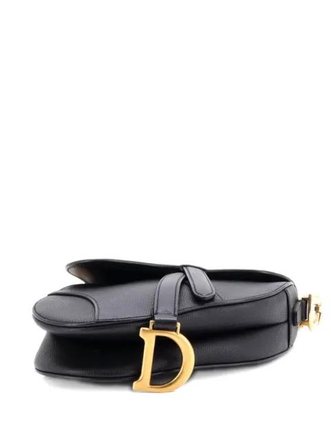 Saddle Handbag Leather Mini shoulder bag by CHRISTIAN DIOR 