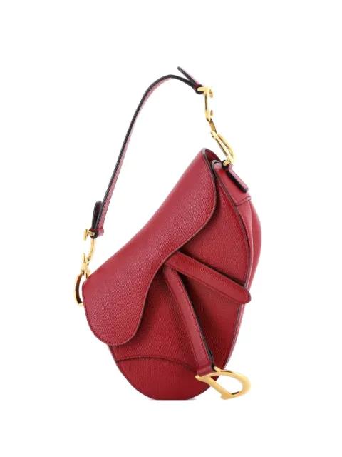 Saddle Handbag Leather Mini shoulder bag by CHRISTIAN DIOR 
