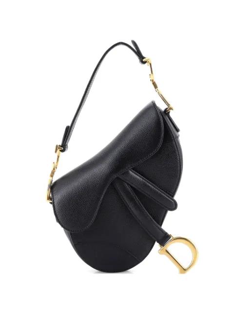 Saddle Handbag Leather Mini shoulder bag by CHRISTIAN DIOR 