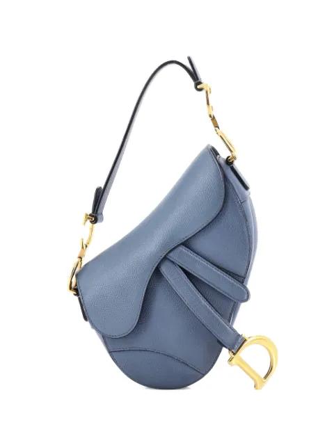 Saddle Handbag Leather Mini shoulder bag by CHRISTIAN DIOR 