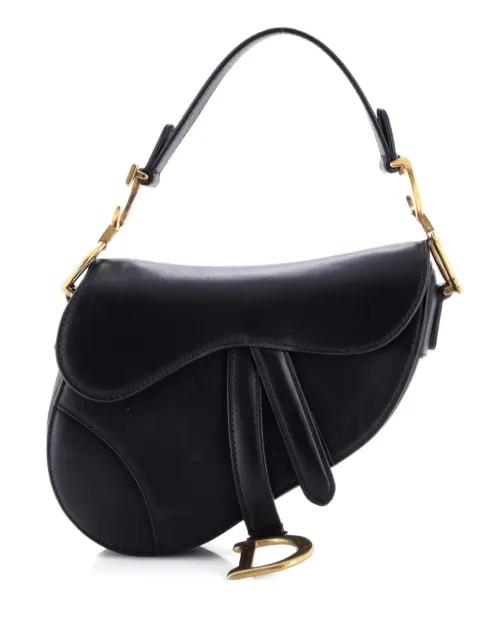 Saddle Handbag Leather Mini shoulder bag by CHRISTIAN DIOR 