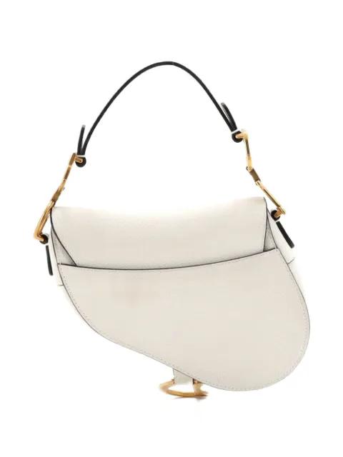 Saddle Handbag Leather Mini shoulder bag by CHRISTIAN DIOR 