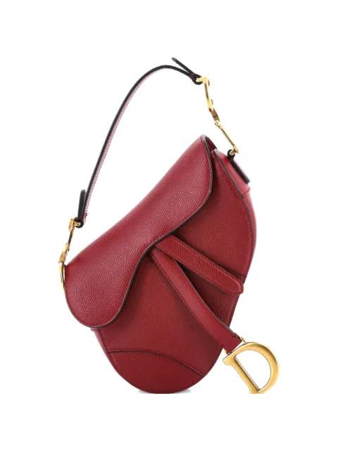 Saddle Handbag Leather Mini shoulder bag by CHRISTIAN DIOR 