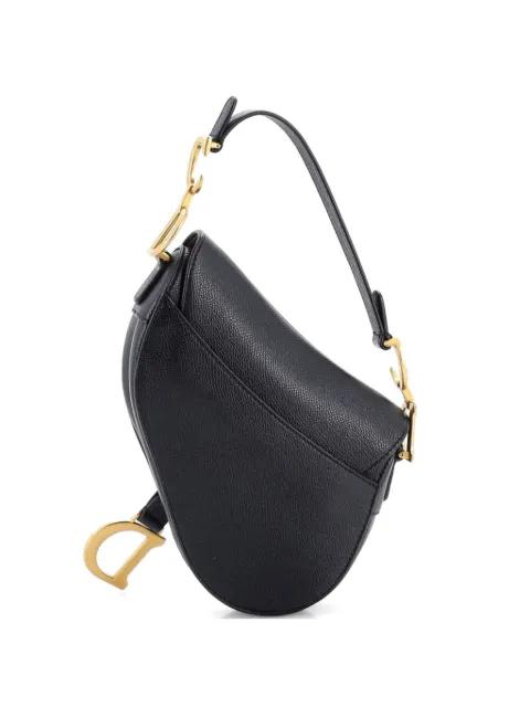 Saddle Handbag Leather Mini shoulder bag by CHRISTIAN DIOR 