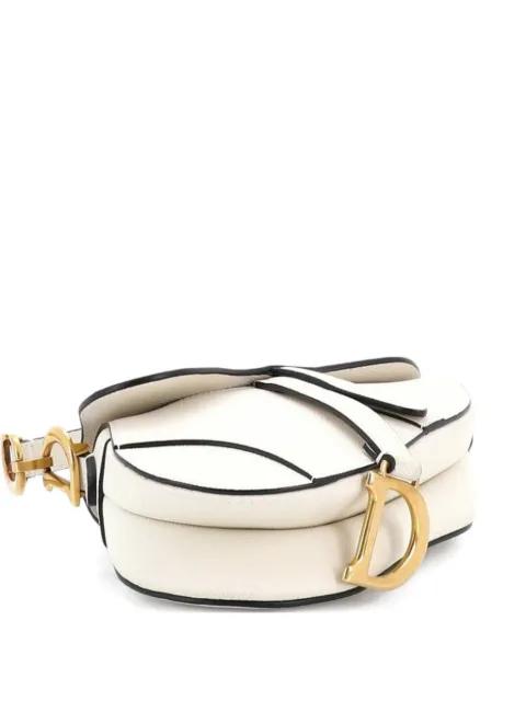 Saddle Handbag Leather Mini shoulder bag by CHRISTIAN DIOR 