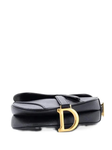 Saddle Handbag Leather Mini shoulder bag by CHRISTIAN DIOR 
