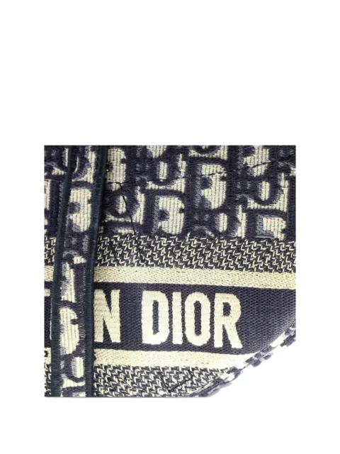 Saddle Handbag Logo Embroidered Oblique Canvas Medium shoulder bag by CHRISTIAN DIOR 